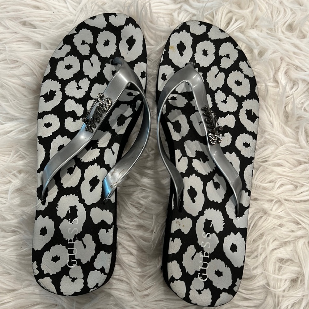 Beautiful, grey Guess sandals. Worn one time only. Size 10. Great condition!